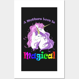 Unicorn Mom A Mothers Love Is Magical Posters and Art